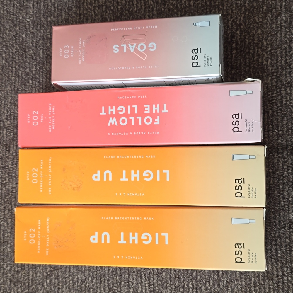 PSA BRAND WOMEN'S FACIAL PRODUCTS BUNDLE OF 4 ITEMS